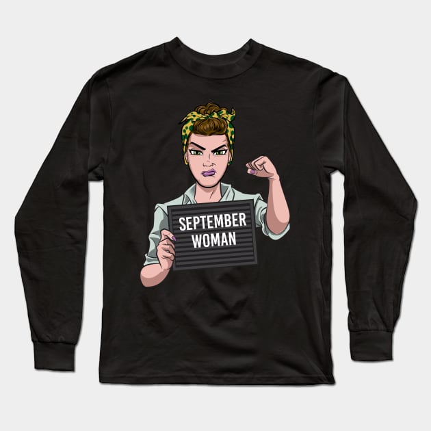 September Woman Long Sleeve T-Shirt by Surta Comigo